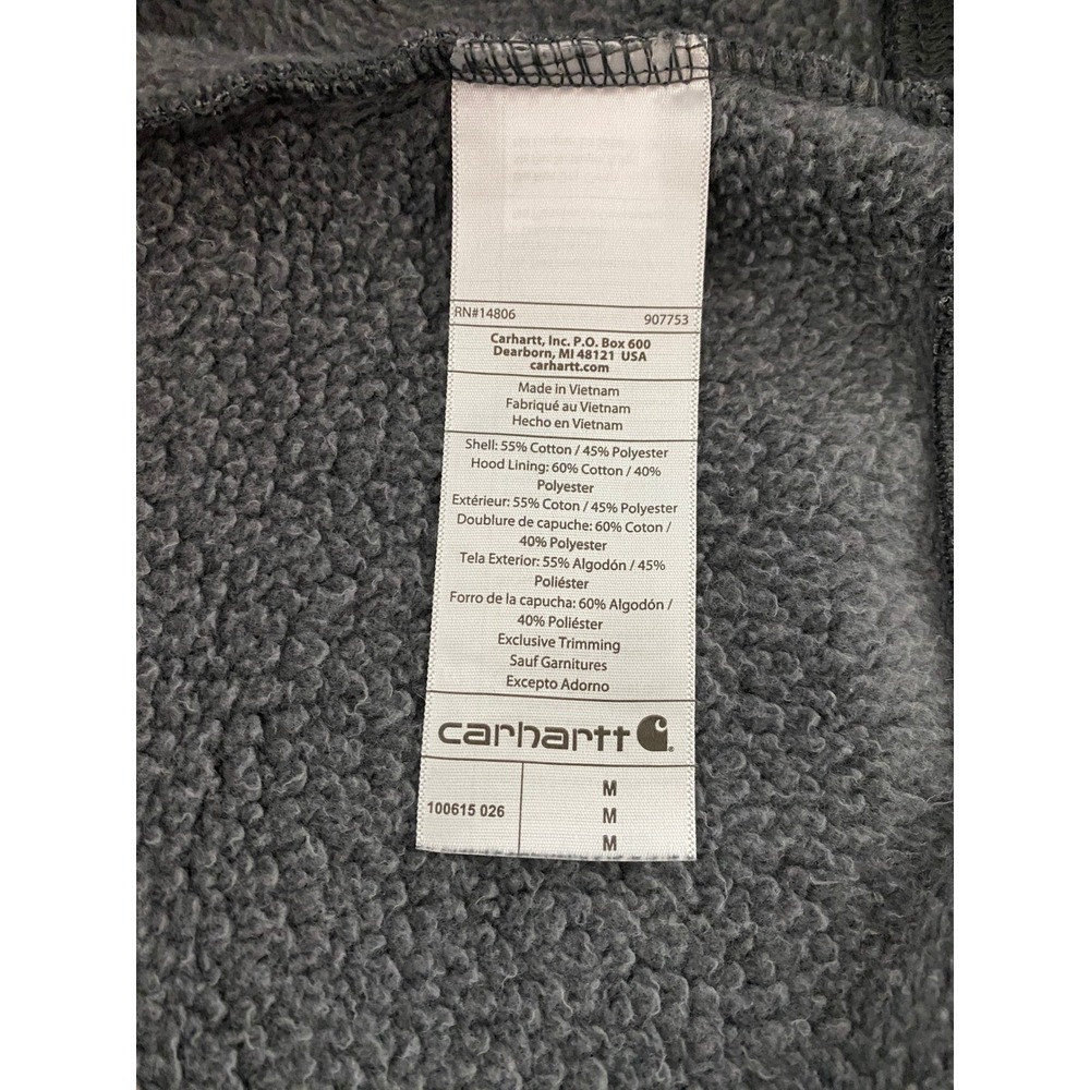 Carhartt Rain Defender Loose Fit Mens Hoodie Sweatshirt M Gray Tech Team Logo - Picture 5 of 8
